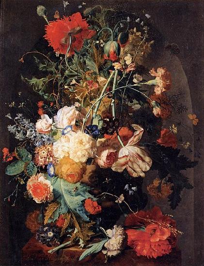 Jan van Huijsum Vase of Flowers in a Niche oil painting picture